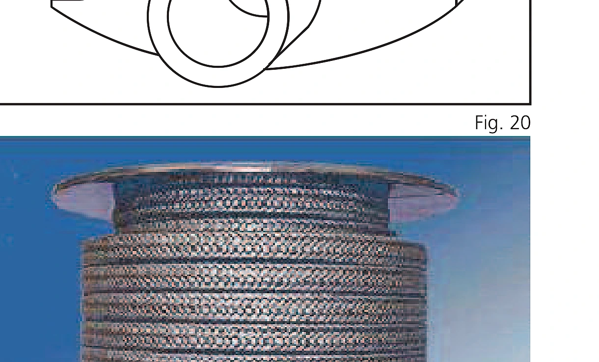 Gaxeta em forma de tecido trançado