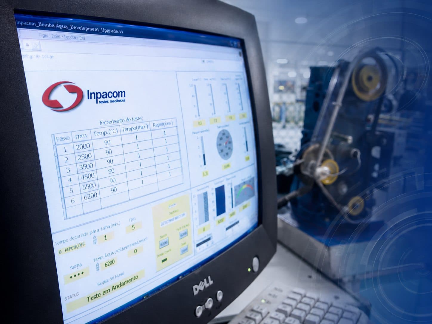 Laboratório e bancadas de ensaios da INPACOM 1